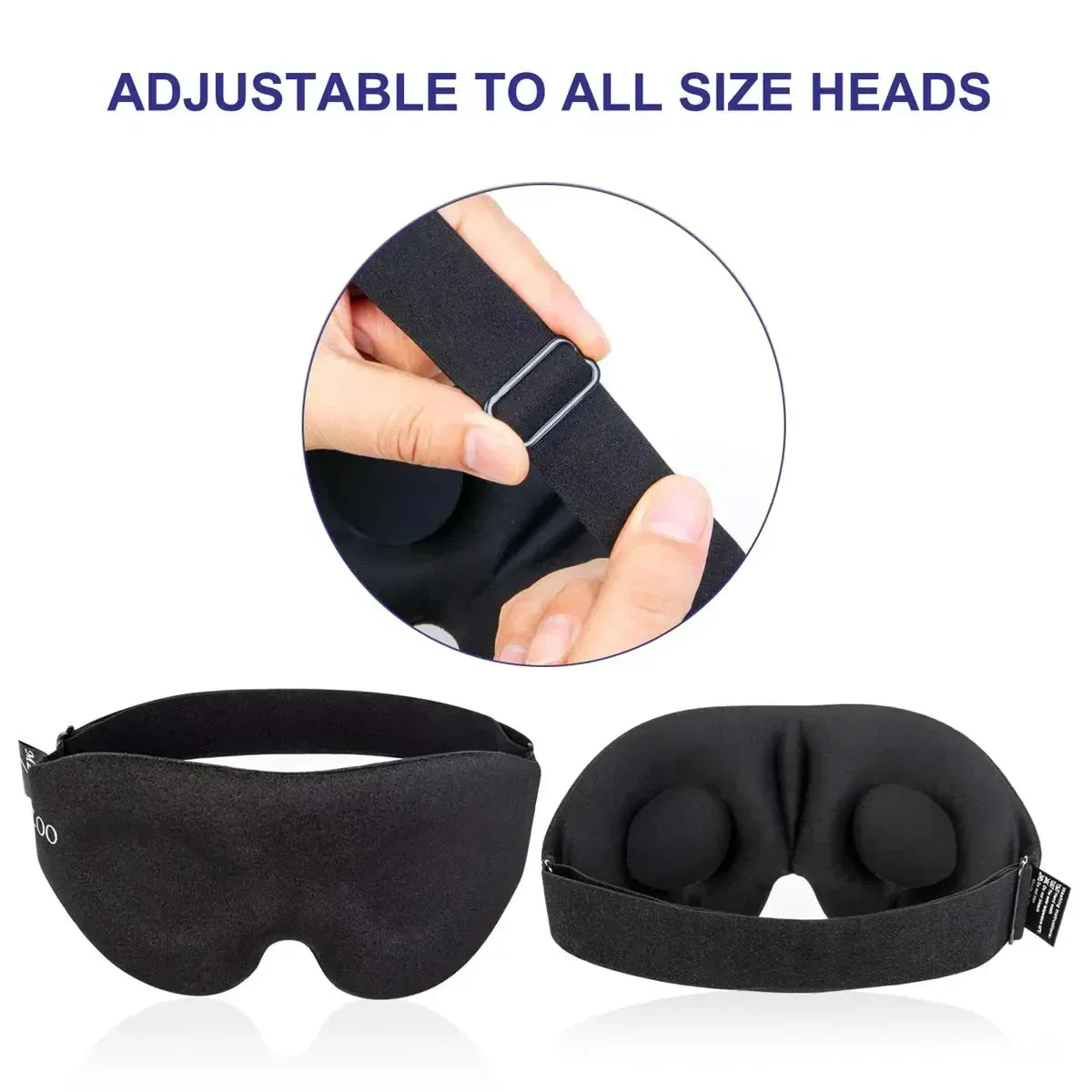 Blindfold Sleeping Eye Mask 3D Contoured Cup Blindfold Concave Molded Night Sleep