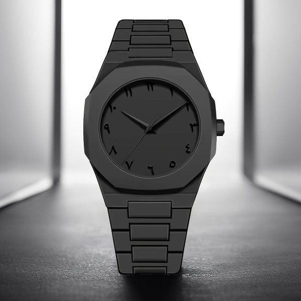Black Aura Quartz Watch – Lightweight Design, ,
