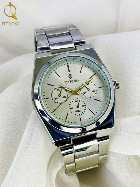 Men's Water Resistant Quartz Watch with Chain Strap