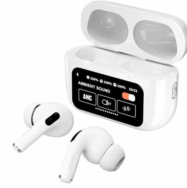 A9 Pro Earbuds Anc/enc Touch Screen Display Noise Reduction Wireless Earbuds For Android & Ios