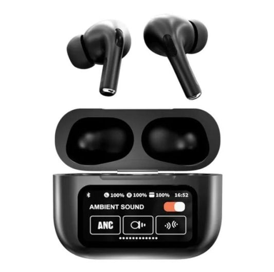 A9 Pro Earbuds Anc/enc Touch Screen Display Noise Reduction Wireless Earbuds For Android & Ios
