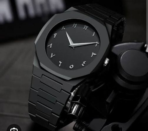 Black Aura Quartz Watch – Lightweight Design, ,