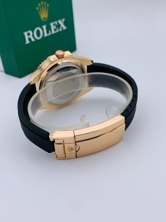 Rolex Stylish Watch For Men Adjustable Rubber Strap | Heavy Master Lock | Steel Buzzle Working