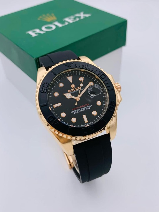Rolex Stylish Watch For Men Adjustable Rubber Strap | Heavy Master Lock | Steel Buzzle Working