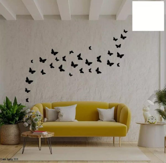 (pack Of 30) 3d Wooden Butterfly Wooden Wall Decoration Items For Home,